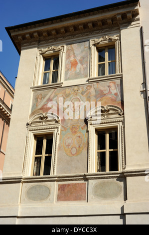 Italien, Rom, Piazza di Sant'Eustachio, Palazzetto Tizio da Spoleto (16. Jahrhundert), Fresken von Federico Zuccari Stockfoto