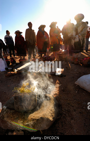 Pachamama, Fiesta Nacional a la Madre Tierra, Tolar Grande, Provinz Salta, Argentinien, Südamerika Stockfoto