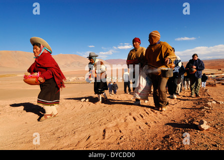 Pachamama, Fiesta Nacional a la Madre Tierra, Tolar Grande, Provinz Salta, Argentinien, Südamerika Stockfoto