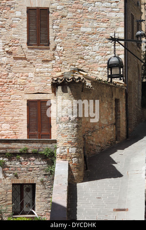 Mittelalterliche Ecke in Assisi, Italien Stockfoto