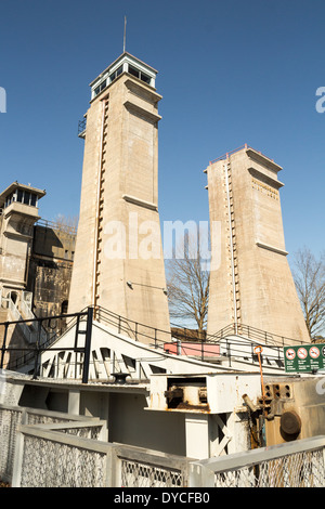 Peterborough heben Sperre Gebäude in Trent Severn Waterway, Peterborough, Ontario Kanada Stockfoto