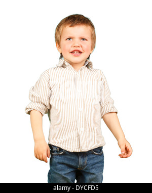 lustige kleine Junge Stockfoto