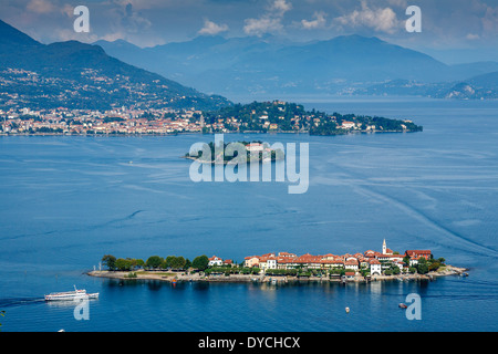 Einen tollen Blick auf die Isola Dei Pescatori, Lago Maggiore, Lombardei, Italien Stockfoto