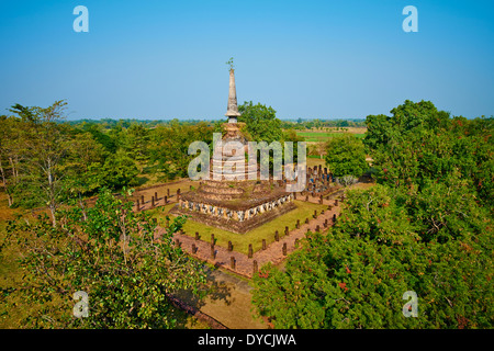 Thailand, Sukhothai, Sukhothai Historical Park, Wat Chang Lom Stockfoto