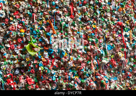 WA09569-00... WASHINGTON - der Kaugummi-Wand in Post-Gasse von Seattle am Pike Place Market. Stockfoto