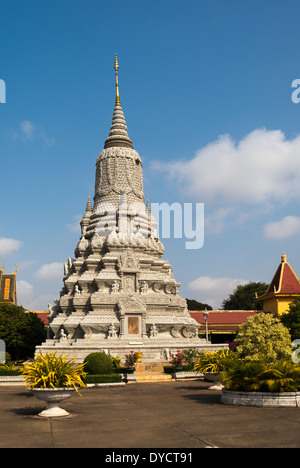 König Ang Duong Stupa, Königspalast, Phnom Penh Stockfoto