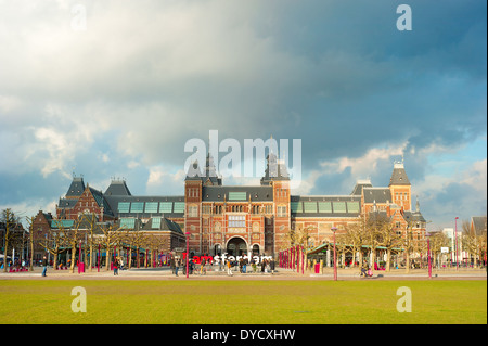 Das Rijksmuseum Amsterdam Museumsbereich mit den Worten Amsterdam. Das Rijksmuseum ist ein niederländische Nationalmuseum der Kunst Stockfoto