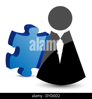 Business-Symbol und Puzzle Stück-Illustration-design Stockfoto