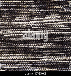 Schwarz / weiß Textil Pullover Textur Hintergrund Stockfoto