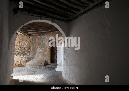 Tor in der alten Medina. Historischen Zentrum von Tanger, Marokko Stockfoto