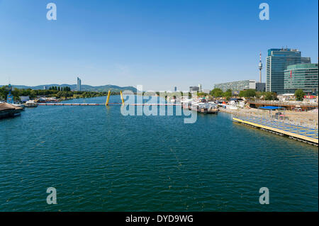 Donau, links und rechts, Erholungsgebiete, Wien, Wiener, Österreich Stockfoto