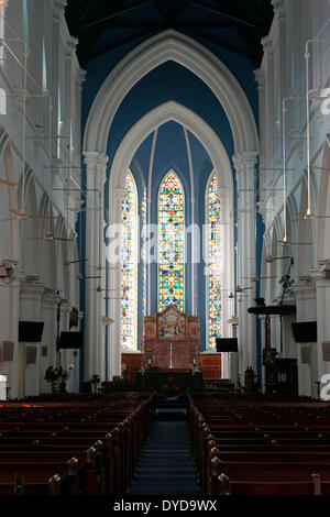 St.-Andreas Kathedrale, Innenansicht, Central Region of Singapore Stockfoto