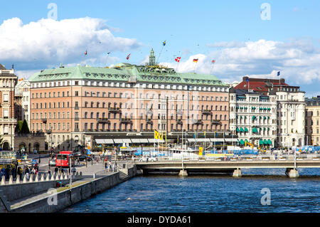 Grand Hotel, Södra Blasieholmshamnen, Stockholm, Stockholms län, Schweden Stockfoto