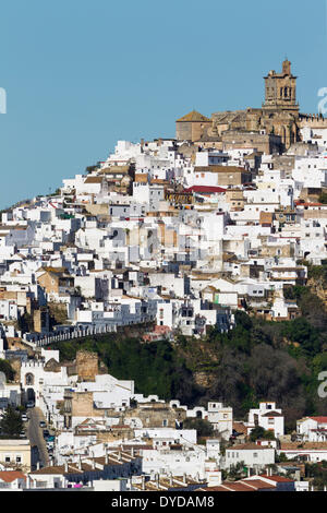 Die weiße Stadt von Arcos De La Frontera, Provinz Cádiz, Andalusien, Spanien Stockfoto