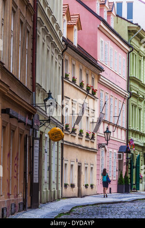 Hastalska Straße in der Josefstadt (Josefov) oder jüdische Viertel der Altstadt von Prag. Stockfoto