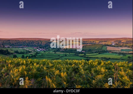 Ansicht von Rosedale in den North York Moors National Park. Stockfoto