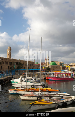 Der Hafen in der Altstadt von Akko (Acre), Israel. Stockfoto