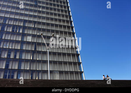 Francois Mitterand-Bibliothek in Paris. Stockfoto