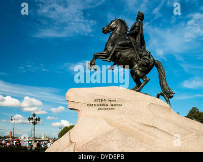 Der eherne Reiter ist ein Denkmal für den Gründer von Sankt Petersburg. Stockfoto