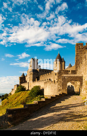 Die befestigte Stadt Carcassonne. Stockfoto