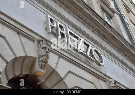 Prezzo Italienisches Restaurant in St Martins Lane. Stockfoto