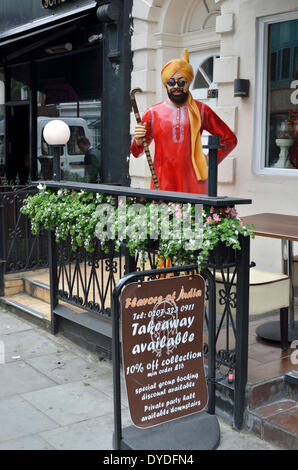 Aromen von Indien indisches Restaurant in der Charlotte Street. Stockfoto