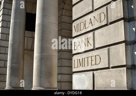 Midland Bank Grade I aufgeführten Gebäude in Geflügel. Stockfoto