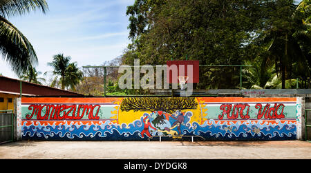 Street-Art in Montezuma in Costa Rica. Stockfoto