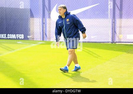 Barcelona, Spanien. 15. April 2014. BARCELONA / Spanien April -15. Gerardo Martino in der FC Barcelona Training und Pressekonferenz vor dem Finale der Copa del Rey, die in der Ciudad Deportiva Joan Gamper des FC Barcelona stattfand, '' am 5. April 2014 Foto: Joan Valls/Urbanandsport Nurphoto © Joan Valls/NurPhoto/ZUMAPRESS.com/Alamy Live News Stockfoto