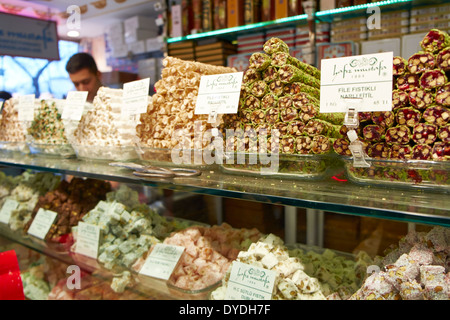 Der Hafiz Mustafa Turkish Delight-Shop in Istanbul, Türkei. Stockfoto
