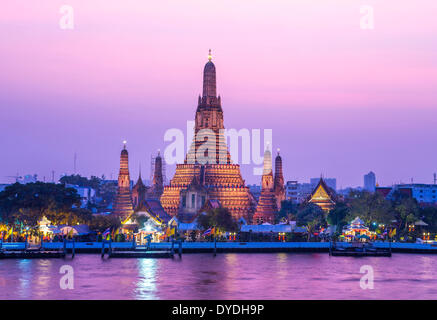 Thailand, Asien, Bangkok, Wat Aron, Architektur, bunte, berühmt, Skyline, Sonnenuntergang, Symbol, touristische, Reise, Tempel, Stockfoto