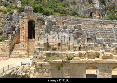 Myra Griechenland Europa Lykien Lykische Stadt Archäologie Türkei alten antiken Griechenland Europa antike Ruinen Tourismus Mauerwerk Griechisch Stockfoto