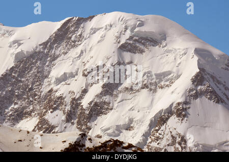 Alpen Gebirge Gipfel Mischabel Saas Gebühr Zermatt Schweiz Europa Swiss alpine Gipfel Gesicht Ridge Gletscher Eis Snow route ge Stockfoto