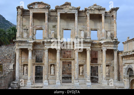 Ephesus griechische römische Antike Türkei römische Reich bauen Architektur Archäologie Küste Stadt Celsus Bibliothek Fassade, Stockfoto