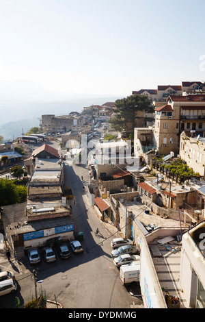 Blick über die Altstadt von Safed, upper Galilee, Israel. Stockfoto