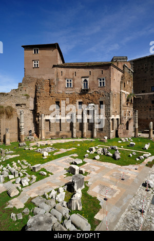 Italien, Rom, Forum des Augustus und mittelalterliches Haus (Casa dei Cavalieri di Rodi) Stockfoto