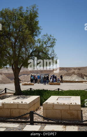 Die Grabstätte von Gurion in Sde Boker, Negev Region, Israel. Stockfoto