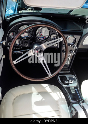 1967 Chevy Corvette Cabrio Innenausstattung Stockfoto