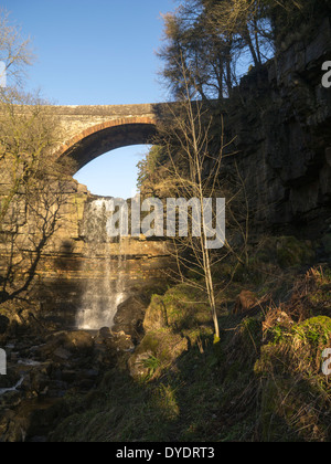 Ashgill Kraft in Cumbria nahe dem Dorf Garrigill ist ein spektakulärer Wasserfall Stockfoto