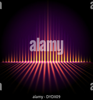Equalizer auf abstrakte Technik-Hintergrund Stockfoto