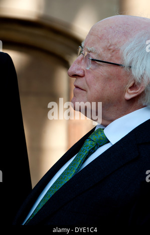 Michael D Higgins, Präsident von Irland, in Coventry Cathedral Stockfoto