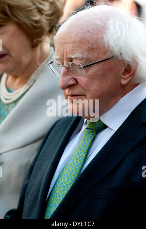 Michael D Higgins, Präsident von Irland, in Coventry Cathedral Stockfoto