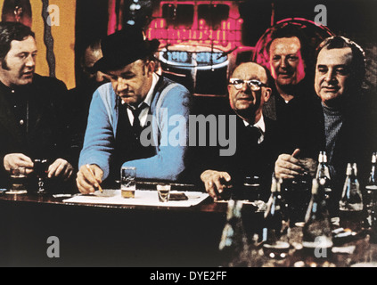 Gene Hackman und unbekannten Schauspielern am Set des Films, "French Connection", 1971 Stockfoto