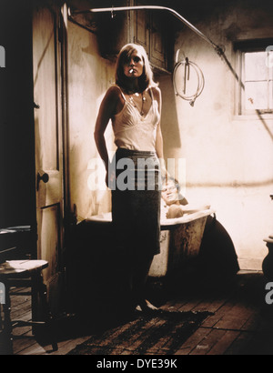 Faye Dunaway und Michael J. Pollard, am Set des Films, "Bonnie und Clyde", 1967 Stockfoto