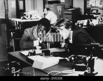 Eddie Murphy und Nick Nolte, am Set des Films, 48 Hrs. ", 1982 Stockfoto