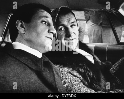 Gene Hackman und Roy Scheider, am Set des Films, "French Connection", 1971 Stockfoto