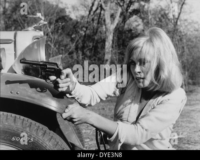 Faye Dunaway, am Set des Films, "Bonnie und Clyde", 1967 Stockfoto