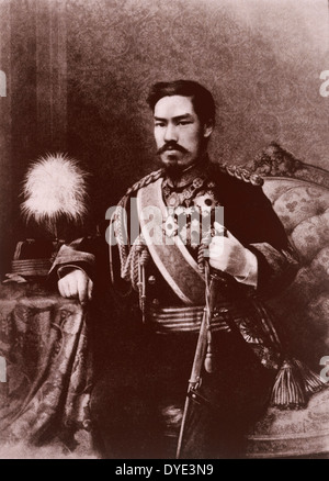 Kaiser Meiji (1852-1912), Kaiser von Japan 1867-1912, Portrait, ca. 1888 Stockfoto