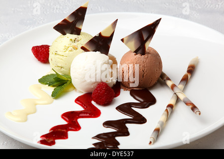 Gourmet-aromatisierte Eis Stockfoto