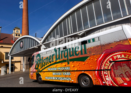 Pilsner Urquell Brauerei Hof, Pilsen Tschechische Republik Stockfoto